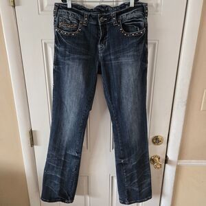 Cowgirl Tuff Copper Mustang Jeans Size 32x35 Western Denim Y2K Cowboy Bootcut